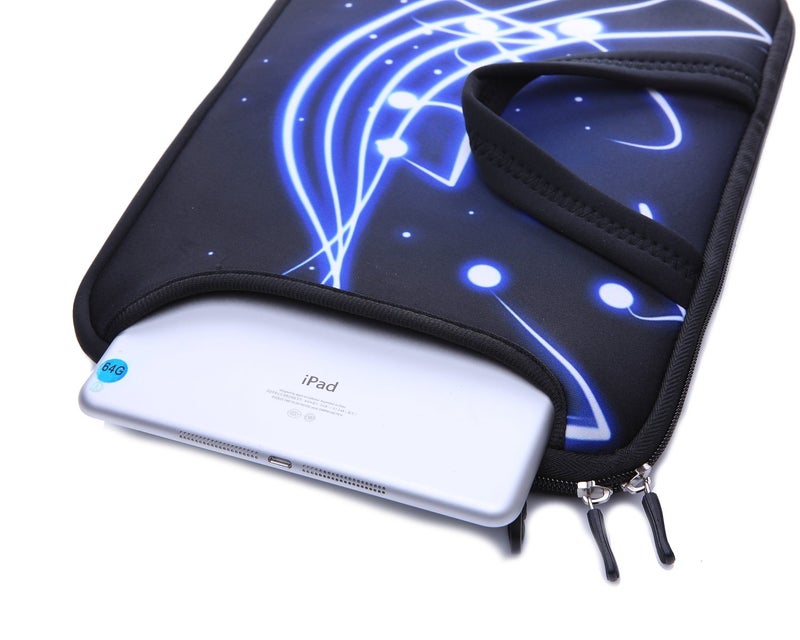YIDA 11-Inch to 12-Inch Neoprene Laptop Sleeve Case Bag with shoulder strap For 11", 11.6", 12" Ultrabook/Acer/Asus/Dell/HP/Toshiba/Lenovo/Chromebook (Black) - Image 4